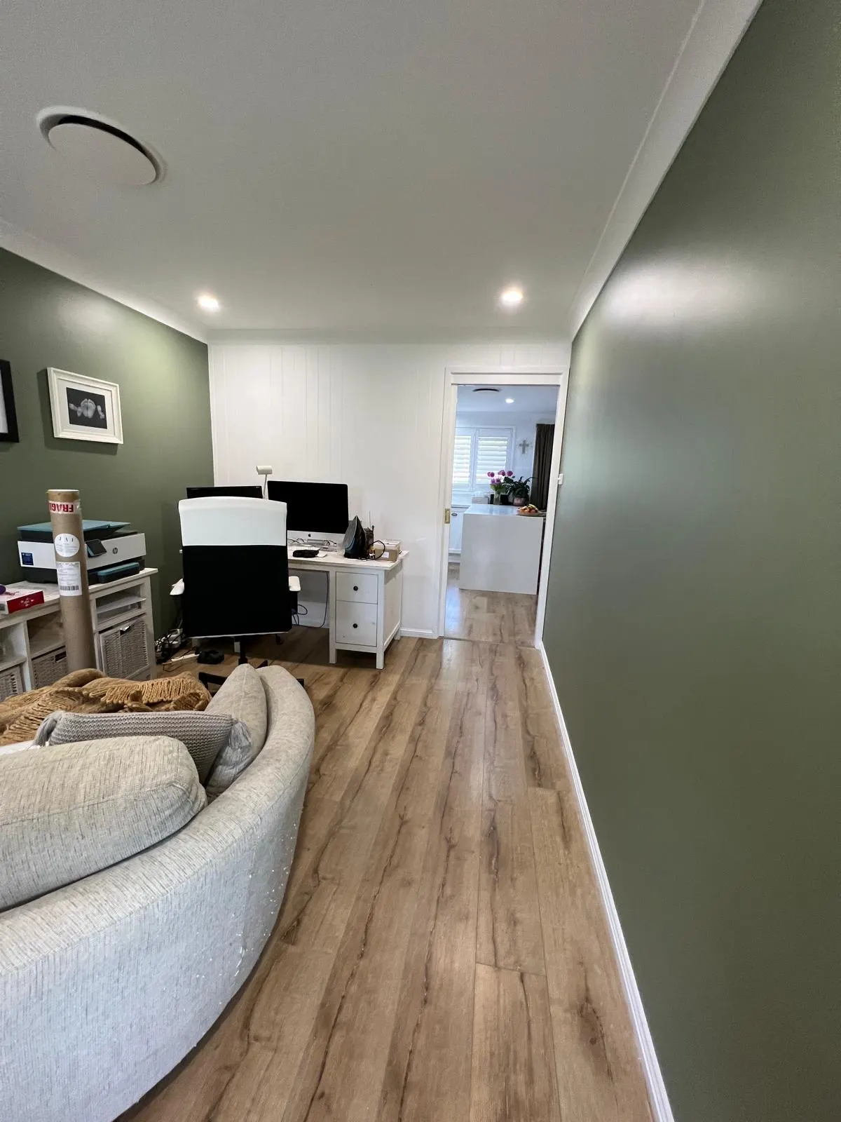 Sage feature wall study